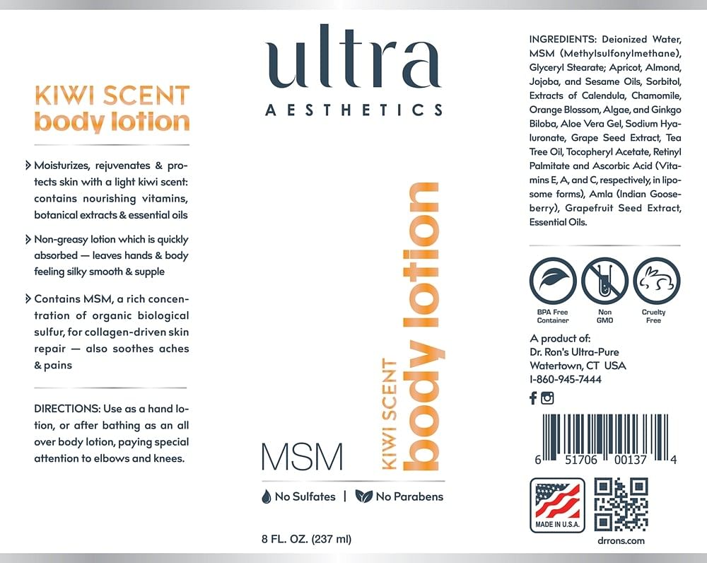 MSM Body Lotion, kiwi - 8oz