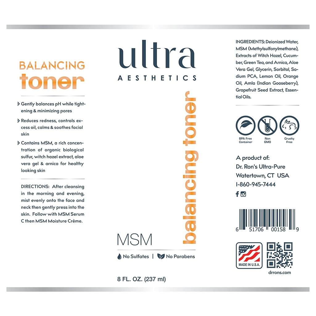 MSM Toner with Essential Oils - 8oz