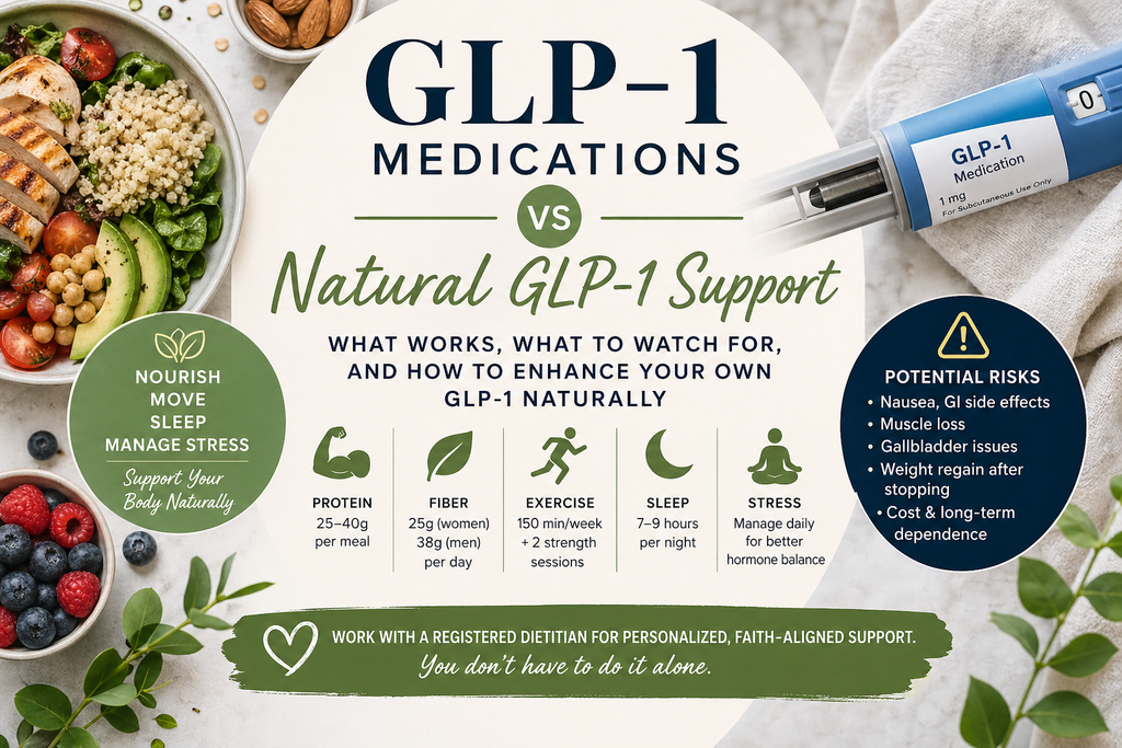 GLP-1 Medications vs Natural GLP-1 Support: What Works, What to Watch For, and How to Enhance Your Own GLP-1 Naturally