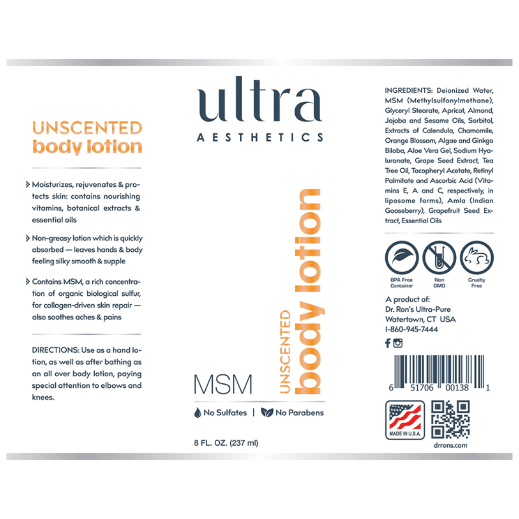 MSM Body Lotion, Unscented, 8 oz